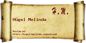 Hügel Melinda névjegykártya